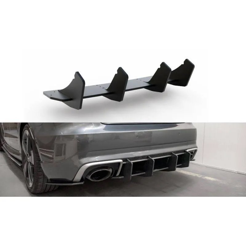Maxton - Street Pro Central Diffuseur Arriere V.2 Audi RS3 8V Sportback Noir