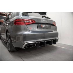 Maxton - Street Pro Central Diffuseur Arriere V.2 Audi RS3 8V Sportback Noir
