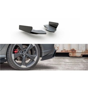 Maxton - Street Pro Lame Du Pare Chocs Arriere Audi RS3 8V Sportback Noir-Rouge + Rabats Brillant