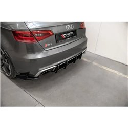 Maxton - Street Pro Central Diffuseur Arriere V.1 Audi RS3 8V Sportback Noir