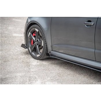 Maxton - Street Pro Rajouts Des Bas De Caisse Audi RS3 8V Sportback Noir + Rabats Brillant 