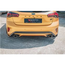 Maxton - Lames De Pare-Chocs Arrière Latérales V.2 Ford Focus Hatchback ST Mk4 Noir Brillant