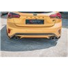 Maxton - Lames De Pare-Chocs Arrière Latérales V.2 Ford Focus Hatchback ST Mk4 Noir Brillant