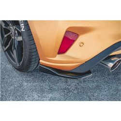 Maxton - Lames De Pare-Chocs Arrière Latérales V.2 Ford Focus Hatchback ST Mk4 Noir Brillant