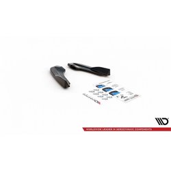 Maxton - Lames De Pare-Chocs Arrière Latérales V.2 Ford Focus Hatchback ST Mk4 Noir Brillant