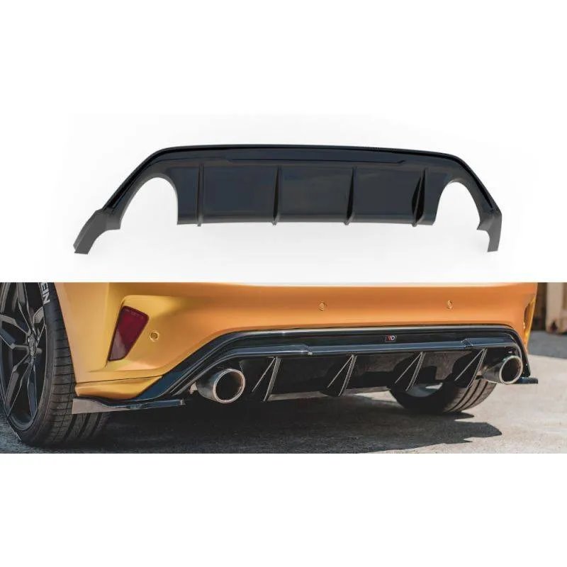 Maxton - Rajout Du Pare-Chocs Arriere V.3 Ford Focus Hatchback ST Mk4 Noir Brillant