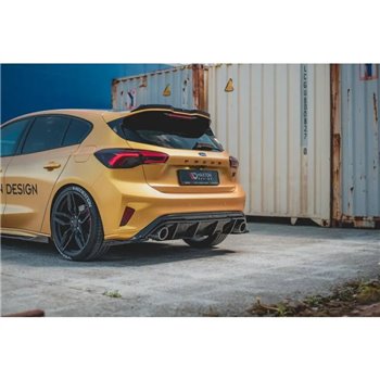 Maxton - Rajout Du Pare-Chocs Arriere V.3 Ford Focus Hatchback ST Mk4 Noir Brillant