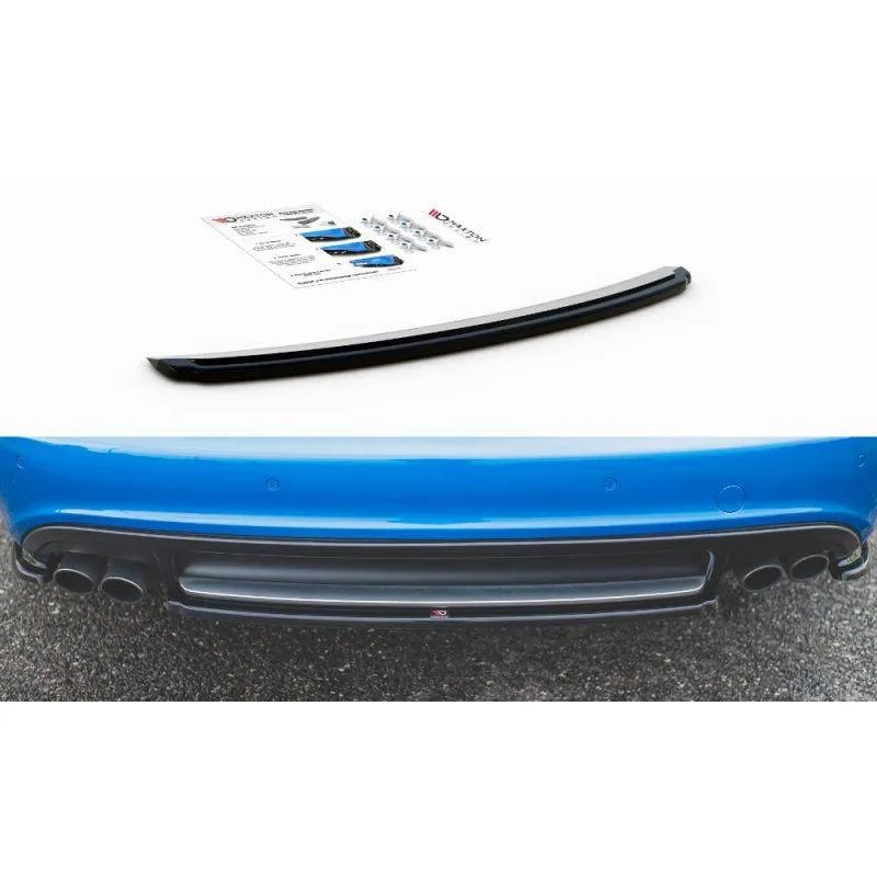 Maxton - Arriere Splitter Audi S4 / A4 S-Line B8 Sedan Noir Brillant