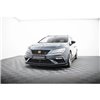 Maxton - Lame Du Pare-Chocs Avant V.6 Seat Leon Cupra / FR Mk3 FL Noir Brillant