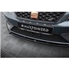 Maxton - Lame Du Pare-Chocs Avant V.6 Seat Leon Cupra / FR Mk3 FL Noir Brillant