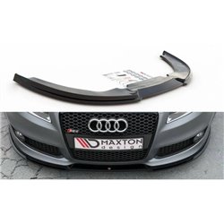 Maxton - Lame Du Pare-Chocs Avant V.1 Audi RS4 B7 Noir Brillant