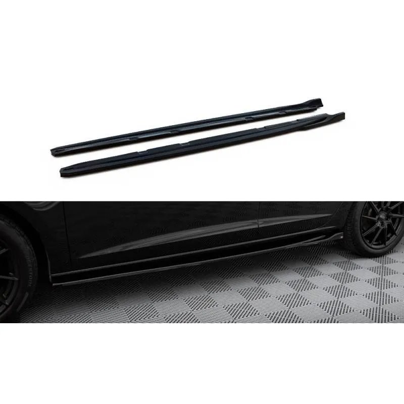 Maxton - Rajouts Des Bas De Caisse V.4 Seat Leon Cupra / FR Mk3 FL Noir Brillant