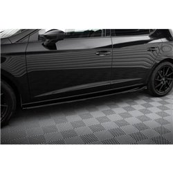 Maxton - Rajouts Des Bas De Caisse V.4 Seat Leon Cupra / FR Mk3 FL Noir Brillant