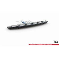 Maxton - Arriere Splitter AUDI A6 C7 S-LINE AVANT ÉCHAPPEMENT 2x1 (avec barres verticales) Noir Brillant