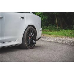 Maxton - Lames De Pare-Chocs Arrière Latérales Jaguar XJ R-Sport X351 Facelift Noir Brillant