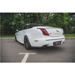 Maxton - Lames De Pare-Chocs Arrière Latérales Jaguar XJ R-Sport X351 Facelift Noir Brillant