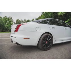 Maxton - Lames De Pare-Chocs Arrière Latérales Jaguar XJ R-Sport X351 Facelift Noir Brillant