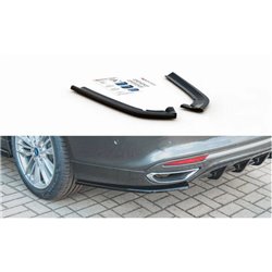 Maxton - Lames De Pare-Chocs Arrière Latérales Ford Mondeo Vignale Mk5 Facelift Noir Brillant
