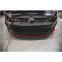 Maxton - Lame Du Pare-Chocs Avant VW Golf 7 GTI TCR Noir Brillant