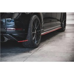 Maxton - Lames De Pare-Chocs Arrière Latérales VW Golf 7 GTI TCR Noir Brillant