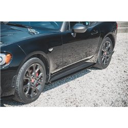 Maxton - Rajouts Des Bas De Caisse Abarth 124 Spider Noir Brillant