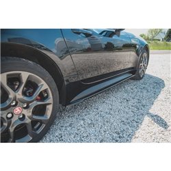 Maxton - Rajouts Des Bas De Caisse Abarth 124 Spider Noir Brillant