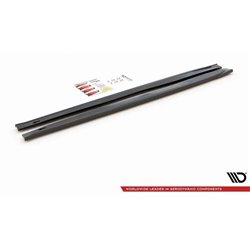 Maxton - Rajouts Des Bas De Caisse Abarth 124 Spider Noir Brillant