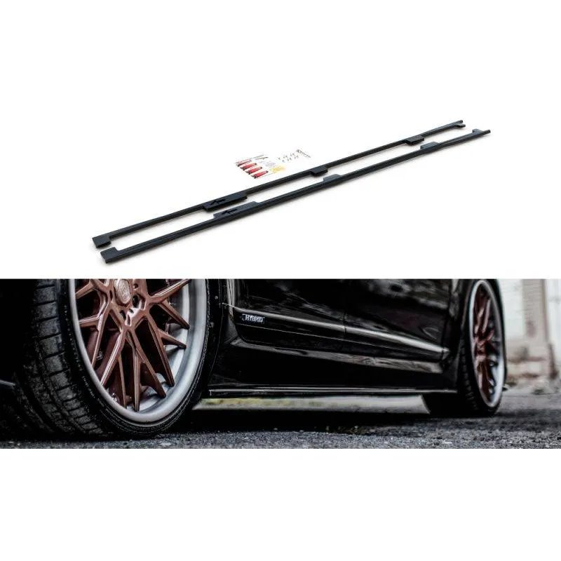 Maxton - Rajouts Des Bas De Caisse Lexus LS Long Wheelbase Mk4 Facelift Noir Brillant