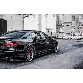 Maxton - Rajouts Des Bas De Caisse Lexus LS Long Wheelbase Mk4 Facelift Noir Brillant