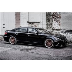 Maxton - Rajouts Des Bas De Caisse Lexus LS Long Wheelbase Mk4 Facelift Noir Brillant