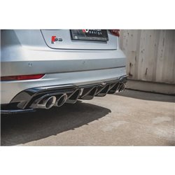 Maxton - Diffuseur Arrière Complet Audi S3 Sedan 8V Facelift Noir Brillant