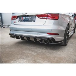 Maxton - Diffuseur Arrière Complet Audi S3 Sedan 8V Facelift Noir Brillant