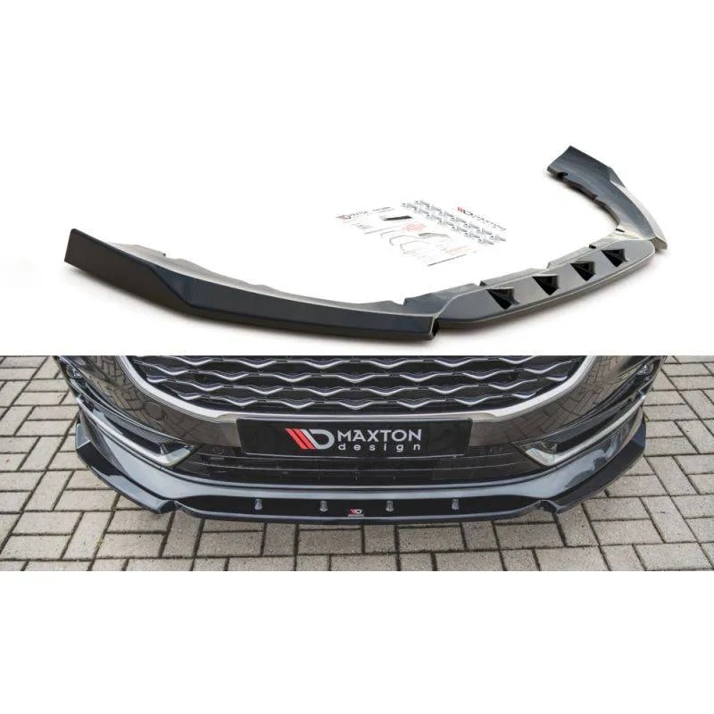 Maxton - Lame Du Pare-Chocs Avant Ford S-Max Mk2 Facelift Noir Brillant