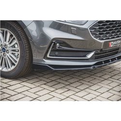 Maxton - Lame Du Pare-Chocs Avant Ford S-Max Mk2 Facelift Noir Brillant