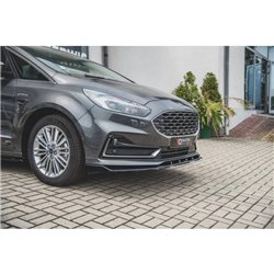 Maxton - Lame Du Pare-Chocs Avant Ford S-Max Mk2 Facelift Noir Brillant