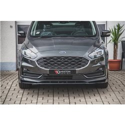Maxton - Lame Du Pare-Chocs Avant Ford S-Max Mk2 Facelift Noir Brillant