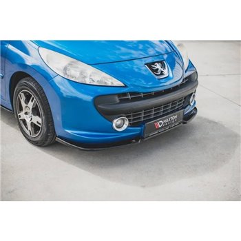 Maxton - Lame Du Pare-Chocs Avant Peugeot 207 Sport Noir Brillant