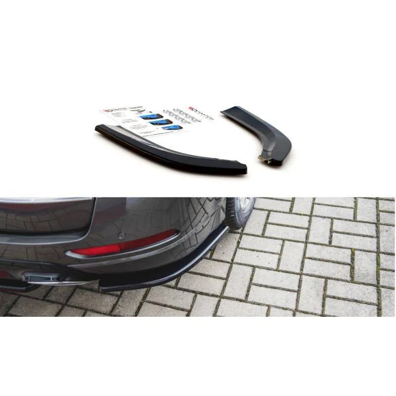 Maxton - Lames De Pare-Chocs Arrière Latérales Ford S-Max Vignale Mk2 Facelift Noir Brillant