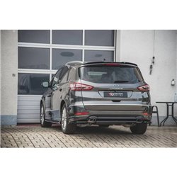 Maxton - Lames De Pare-Chocs Arrière Latérales Ford S-Max Vignale Mk2 Facelift Noir Brillant