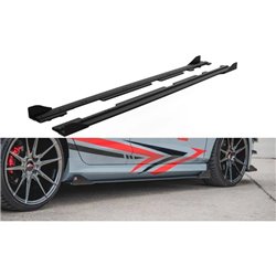 Maxton - Street Pro Rajouts Des Bas De Caisse Ford Fiesta ST / ST-Line Mk8 Noir + Rabats Brillant
