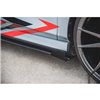Maxton - Street Pro Rajouts Des Bas De Caisse Ford Fiesta ST / ST-Line Mk8 Noir-Rouge + Rabats Brillant