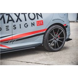 Maxton - Street Pro Rajouts Des Bas De Caisse Ford Fiesta ST / ST-Line Mk8 Noir-Rouge + Rabats Brillant