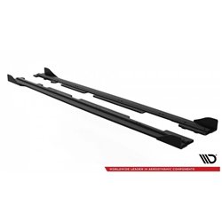 Maxton - Street Pro Rajouts Des Bas De Caisse Ford Fiesta ST / ST-Line Mk8 Noir-Rouge + Rabats Brillant