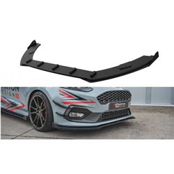 Maxton - Street ProLame Du Pare-Chocs Avant Ford Fiesta Mk8 ST / ST-Line Noir-Rouge + Rabats Brillant