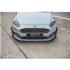 Maxton - Street ProLame Du Pare-Chocs Avant Ford Fiesta Mk8 ST / ST-Line Noir-Rouge + Rabats Brillant