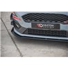 Maxton - Street ProLame Du Pare-Chocs Avant Ford Fiesta Mk8 ST / ST-Line Noir-Rouge + Rabats Brillant