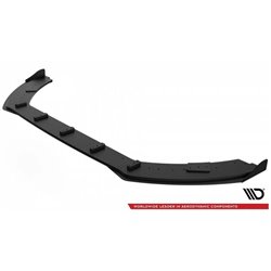Maxton - Street ProLame Du Pare-Chocs Avant Ford Fiesta Mk8 ST / ST-Line Noir-Rouge + Rabats Brillant