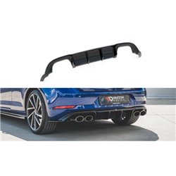 Maxton - Diffuseur Arrière Complet V.3 Volkswagen Golf R Mk7 Facelift Noir Brillant