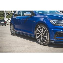 Maxton - Rajouts Des Bas De Caisse V.4 Volkswagen Golf R / R-Line Mk7 Facelift Noir Brillant