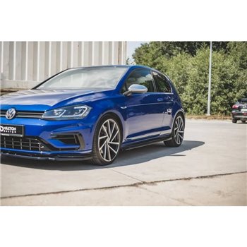 Maxton - Rajouts Des Bas De Caisse V.4 Volkswagen Golf R / R-Line Mk7 Facelift Noir Brillant